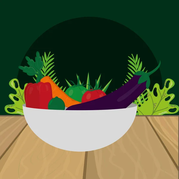 Карикатура на свежие овощи — стоковый вектор