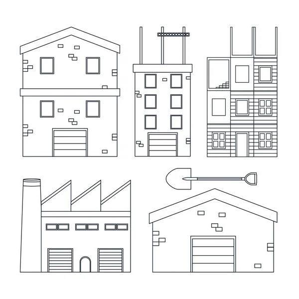 Conjunto de iconos de construcción — Archivo Imágenes Vectoriales