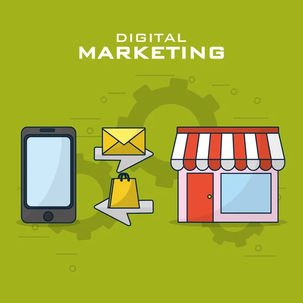 Negocio de marketing digital — Archivo Imágenes Vectoriales