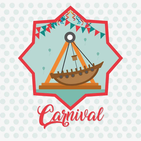 Carnaval festival desenhos animados — Vetor de Stock
