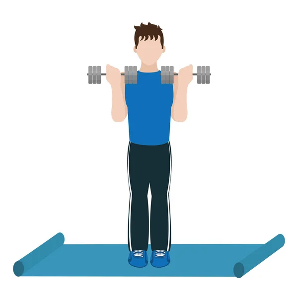 Fit man doing exercise — Stock Vector