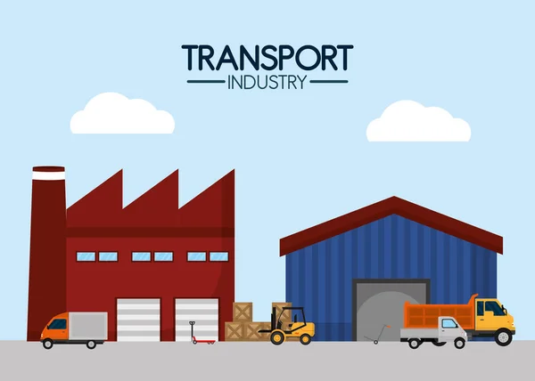 Industria de entrega y transporte — Vector de stock