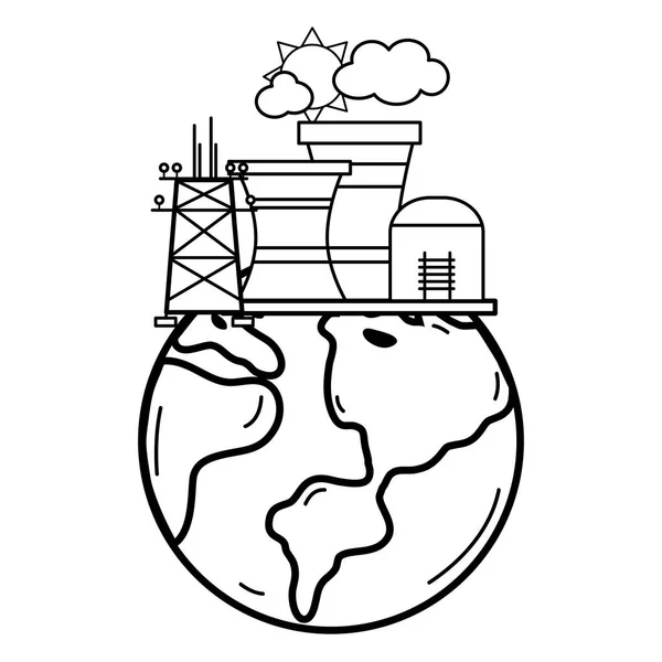 地球と持続可能なエネルギー — ストックベクタ