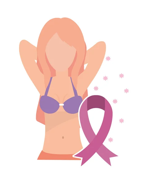 Breast cancer campaign — Stock Vector