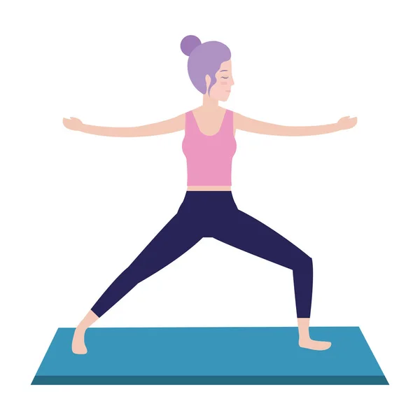 Femme et yoga — Image vectorielle