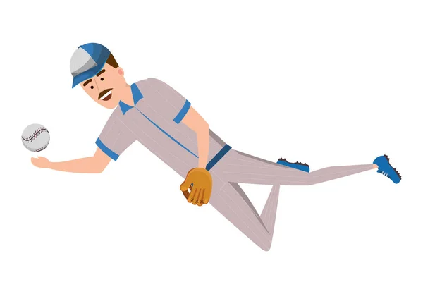 Baseball player cartoon — Stock Vector