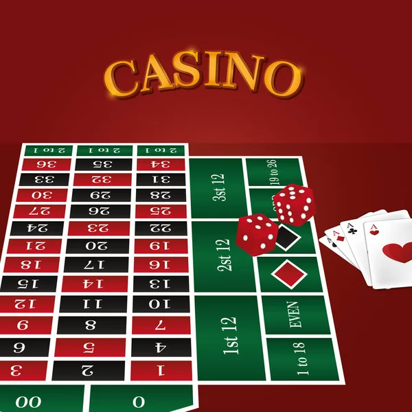 Casino spel concept — Stockvector