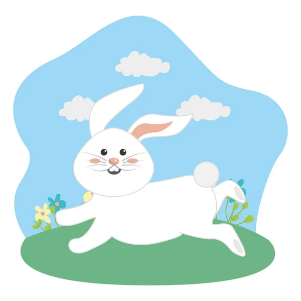 Rabbit cartoon design — Stock Vector