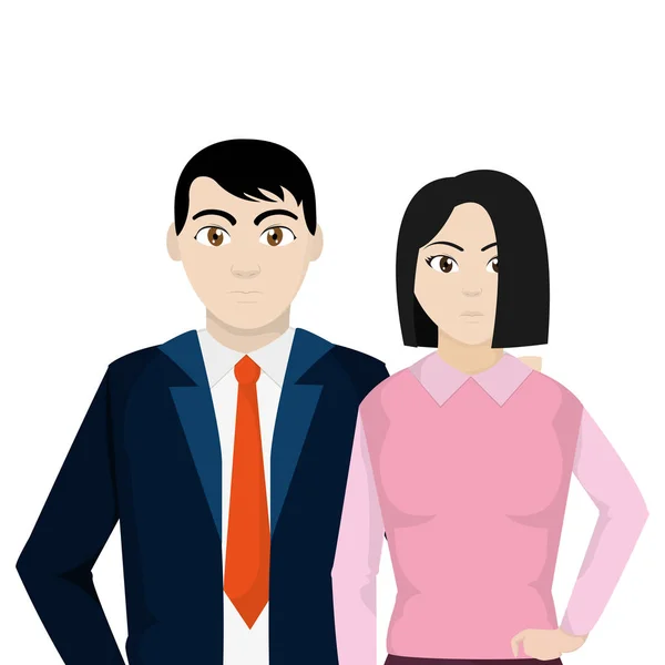 Young people couple — Stock Vector
