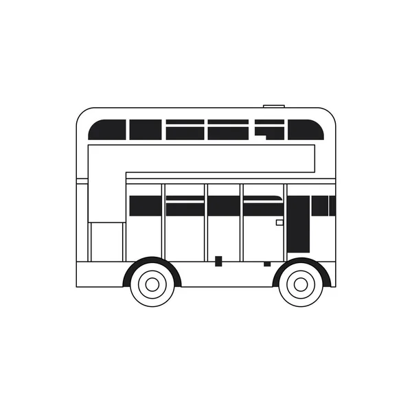 Línea Londres autobús urbano transporte urbano — Archivo Imágenes Vectoriales