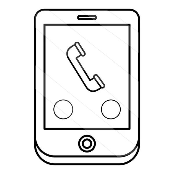 Tecnología smartphone dibujos animados — Vector de stock
