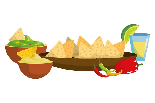 Deliciosa comida mexicana de dibujos animados — Vector de stock