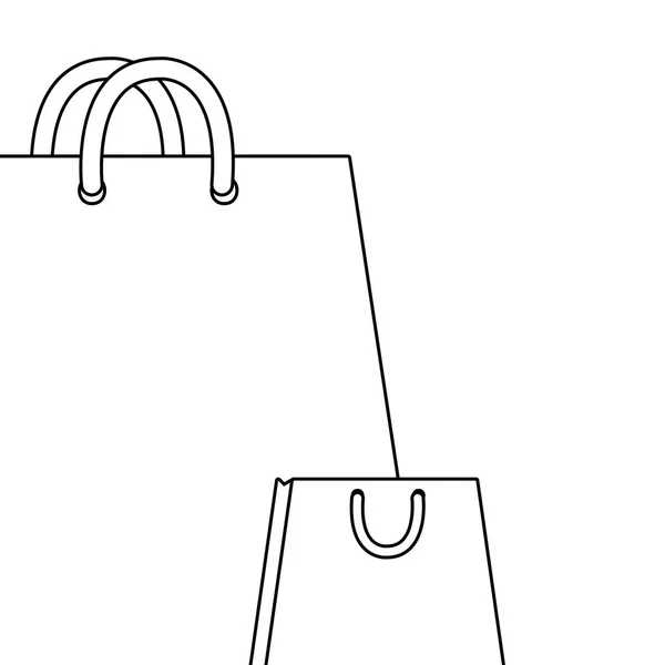 Compras concepto en línea en blanco y negro — Vector de stock