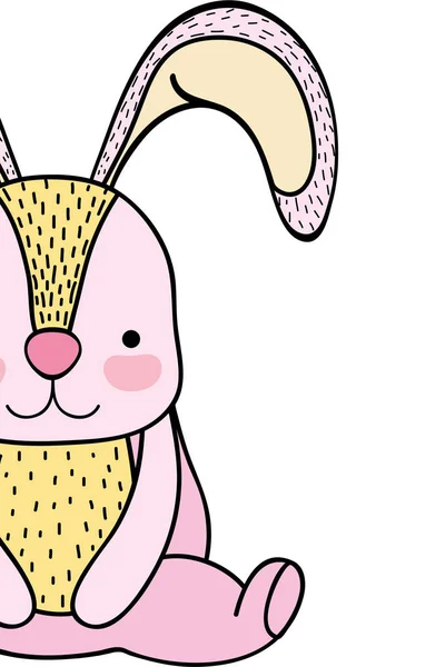 Kaninchen wilde Tier Karikatur — Stockvektor