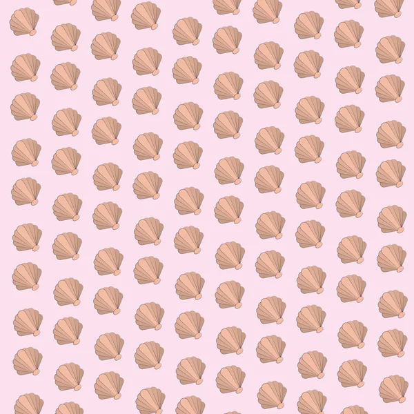 Fondo de patrón de conchas — Vector de stock