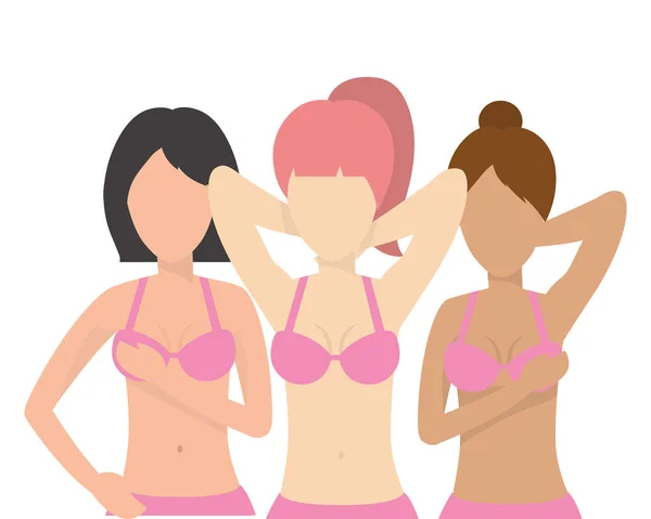 Γυναικών του καρκίνου του μαστού — Διανυσματικό Αρχείο