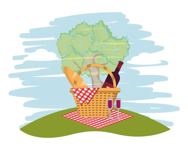 Picknick im Park — Stockvektor