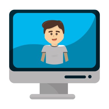 Çocuğun bilgisayar tasarım içinde