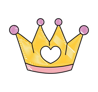 kalp ile karalanmış metal taç lüks Aksesuar