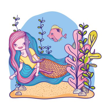 Denizaltı Yüzme deniz kızı