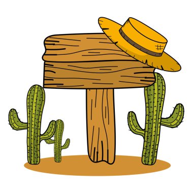 İzole kaktüs tasarım