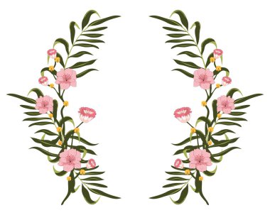 güzel egzotik dalları ile tropik çiçekler