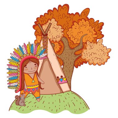 Kızılderili kız çizgi film