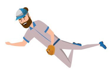 Beyzbol oyuncu çizgi film