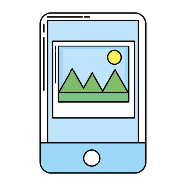 Smartphone ekranında resim