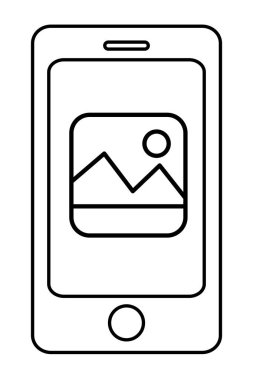 teknoloji smartphone çizgi film