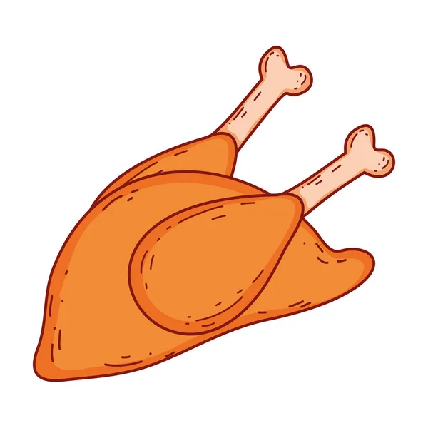 Caricatura de pollo asado — Vector de stock