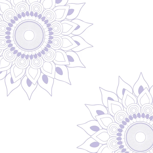 Мандала фиолетовый фон — стоковый вектор