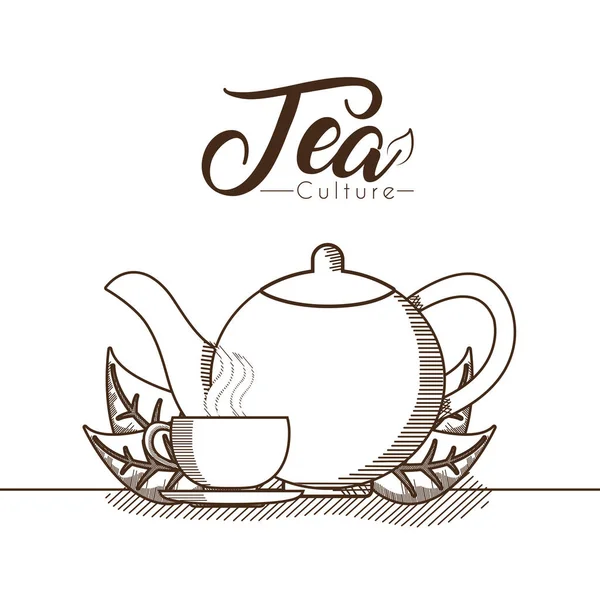 Boisson de thé naturel — Image vectorielle