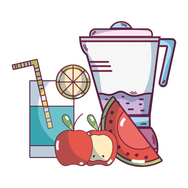 Desenho animado de smoothie de frutas — Vetor de Stock