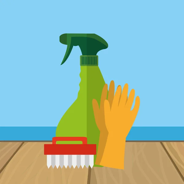 Σπίτι καθαρισμού δωμάτιο πλυντηρίων — Διανυσματικό Αρχείο