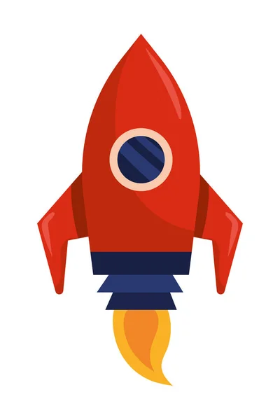 Rocket taking off cartoon — Stock Vector