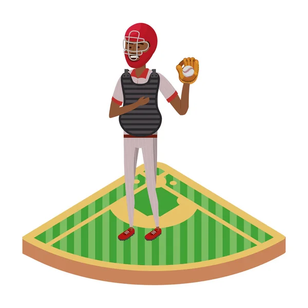 Baseball player cartoon — Διανυσματικό Αρχείο