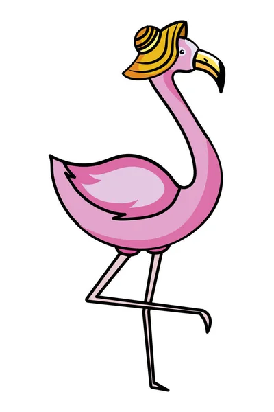 Desenho animado flamingo rosa —  Vetores de Stock