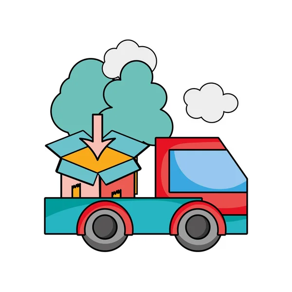 Delivery service cartoon — Stock Vector