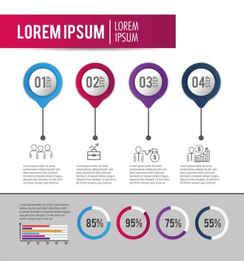 Infographic iş strateji planı bilgileri