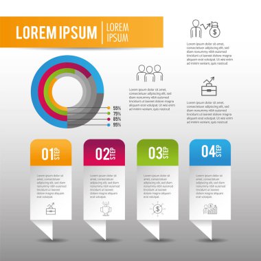 Infographic iş stratejisi başarı planı