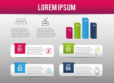 Infographic iş rapor ilerleme başarısı