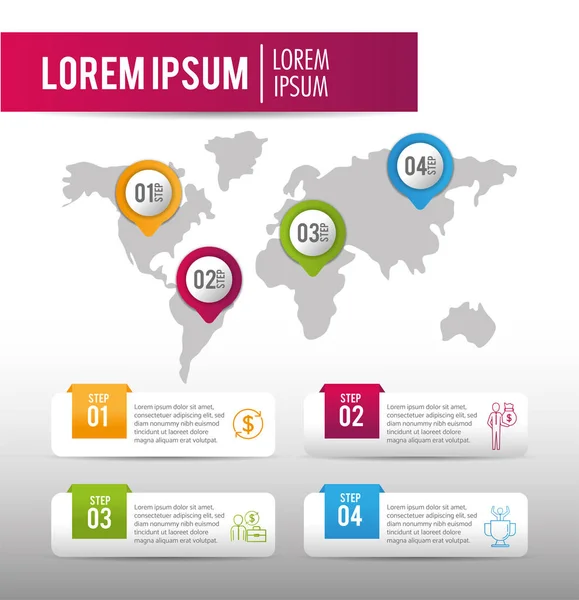 Infografische Business Strategy Plan Fortschritte — Stockvektor