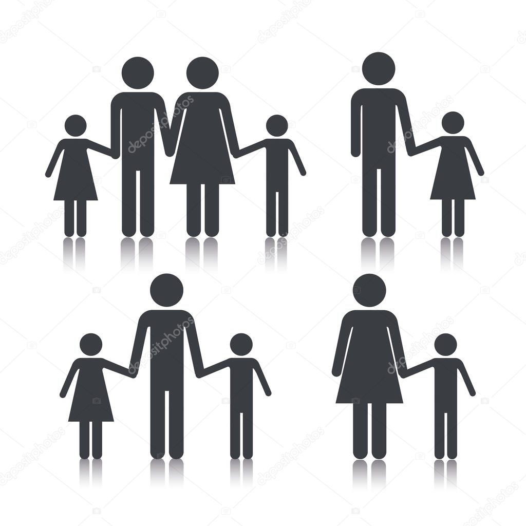 set pictogram family group together