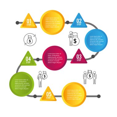Infographic iş planı stratejisi veri