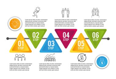 Infographic süreç diyagramı veri bilgileri