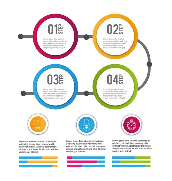 Успіх інформаційної інфографіки бізнесу — стоковий вектор