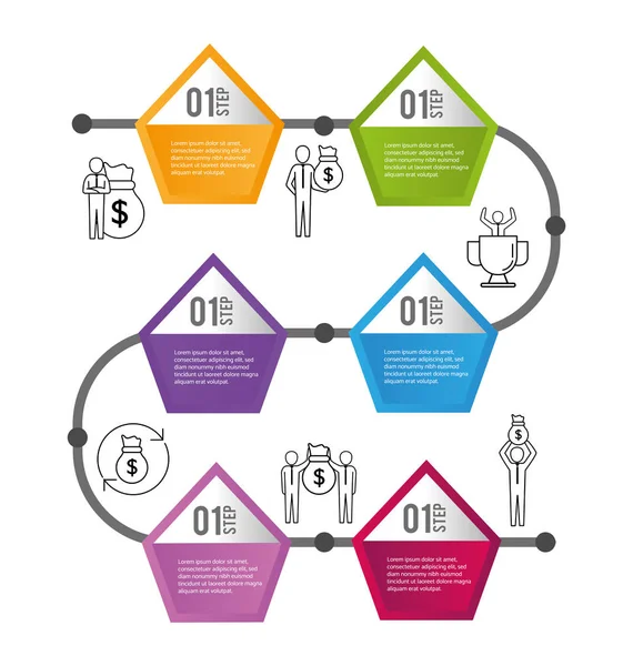 비즈니스 infographic 계획 전략 정보 — 스톡 벡터