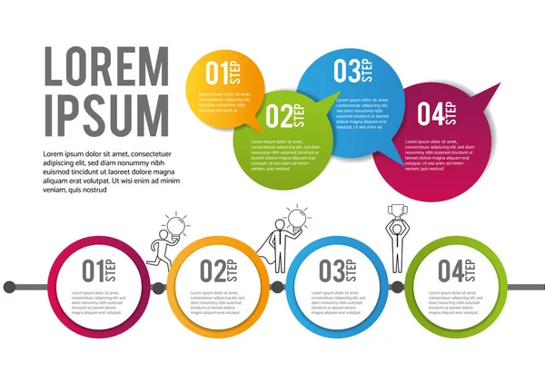 Infografik Plan Strategie Daten Informationen — Stockvektor