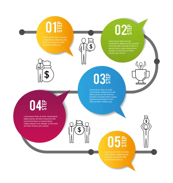 Infografika obchodních dat sestavy informací — Stockový vektor